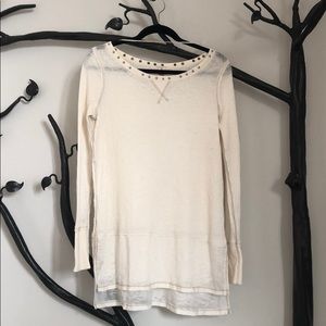 We The Free Cream Thermal Tunic, Size Small